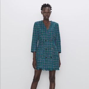Zara buttoned blazer dress NWT